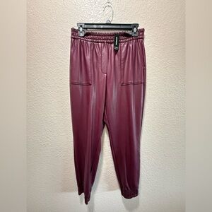 NWT Express Women’s Red Faux Leather Pants Size XS